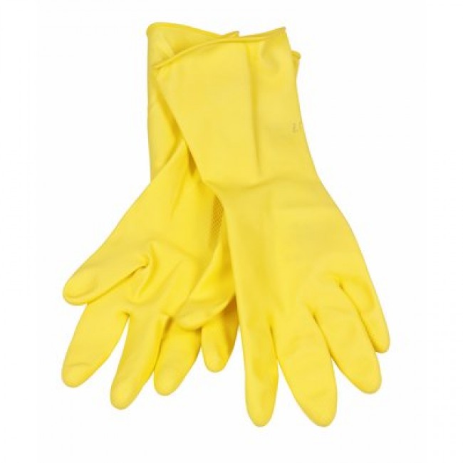 Manusi menaj latex  1 per/set  marimea L  OTI  galbene